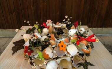 vyrobili jsme velikonoční věnec,