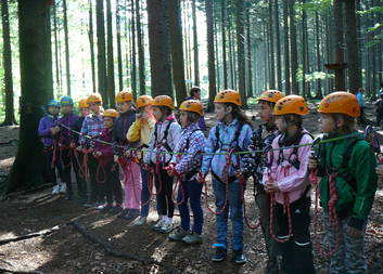 Bystřičtí Tříkráloví koledníci v korunách stromů…
